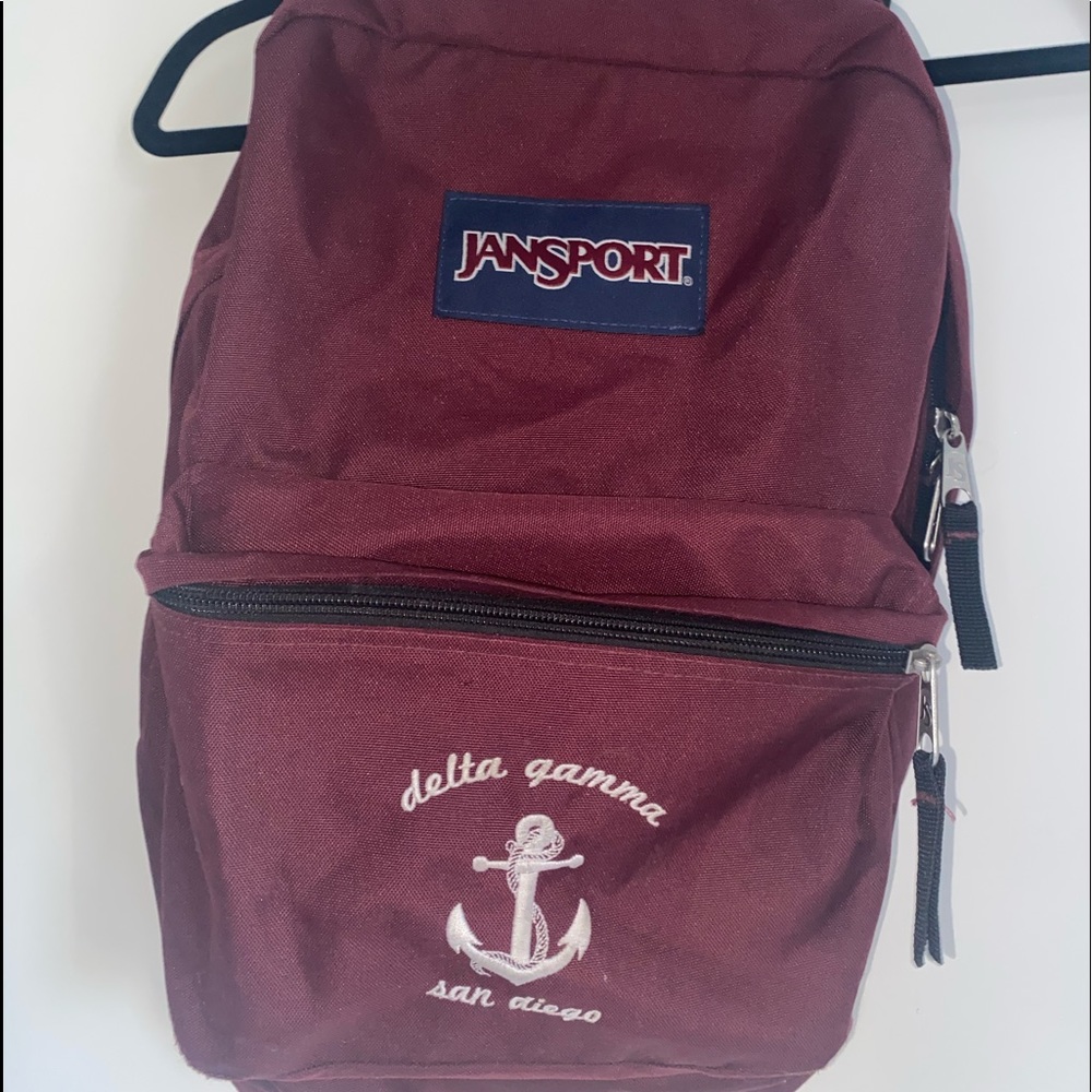 Maroon Jansport Delta Gamma Backpack